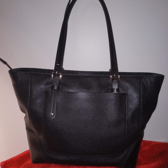 Black Leather Tote Bag